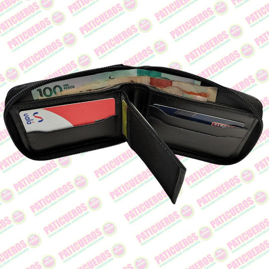 Billetera Con Cremallera En Cuero Para Hombre Producto Colombiano
