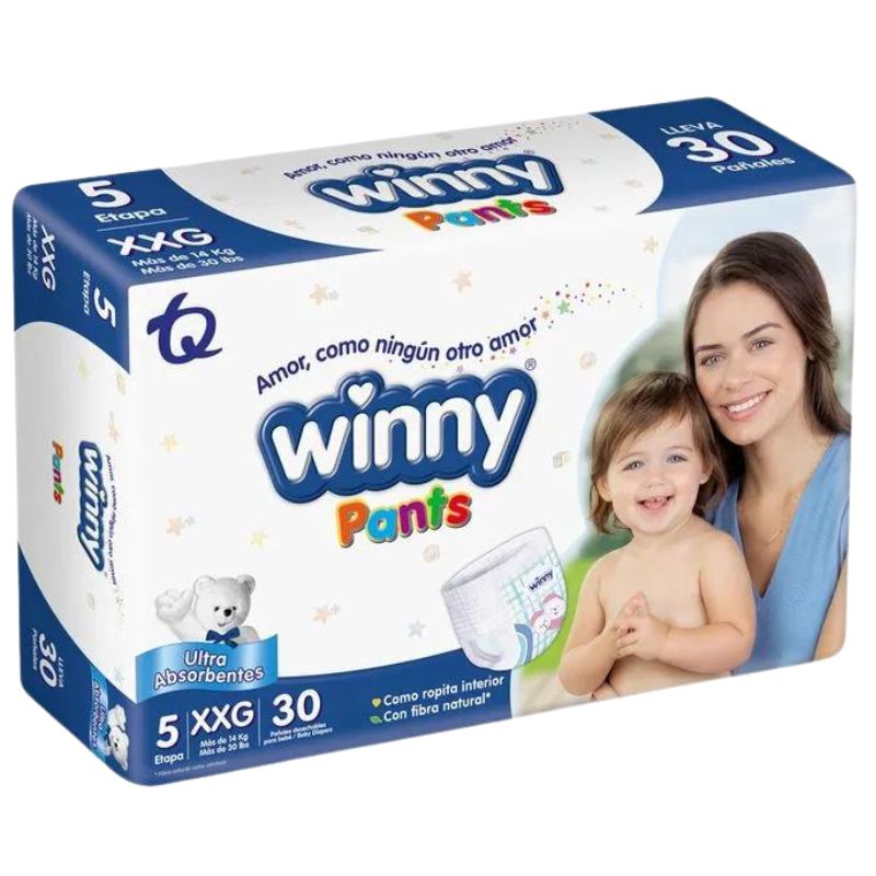 Pacas de 30 Pañales Winny - Desde Etapa 1 hasta Etapa 5