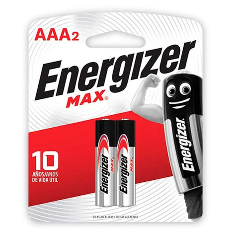 Par de Pilas Alcalinas AAA Energizer Max - Energía Duradera y Confiable