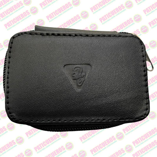 Porta Llaves de Cuero Nappa con Monedero Interno