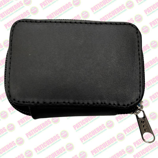 Porta Llaves de Cuero Nappa con Monedero Interno