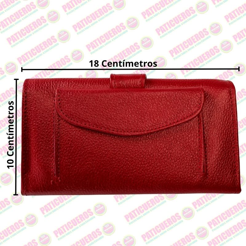 Billetera Cartera Monedero Cuero Genuino Dama Mujer embrague largo