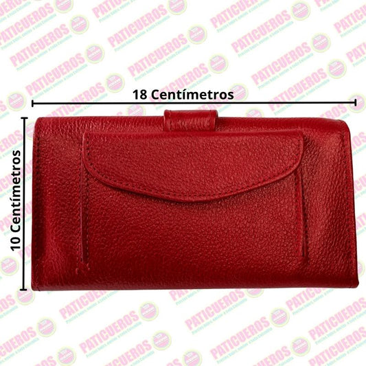 Billetera Cartera Monedero Cuero Genuino Dama Mujer embrague largo