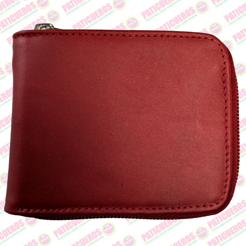 Billetera Con Cremallera En Cuero Para Hombre Producto Colombiano