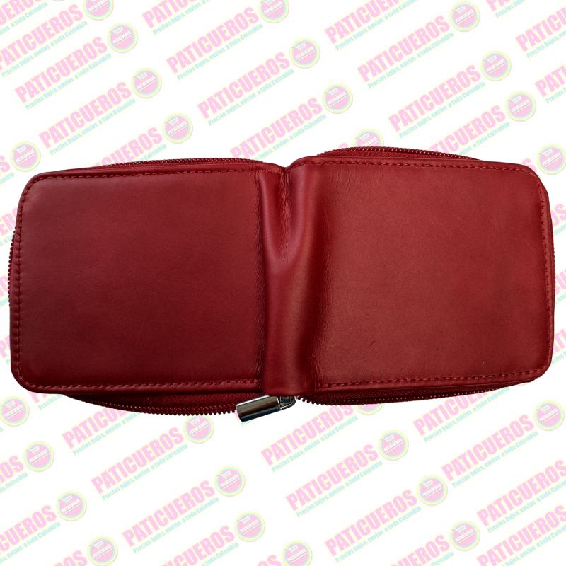 Billetera Con Cremallera En Cuero Para Hombre Producto Colombiano