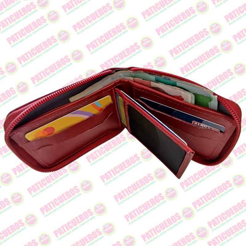Billetera Con Cremallera En Cuero Para Hombre Producto Colombiano