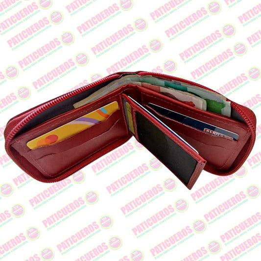 Billetera Con Cremallera En Cuero Para Hombre Producto Colombiano