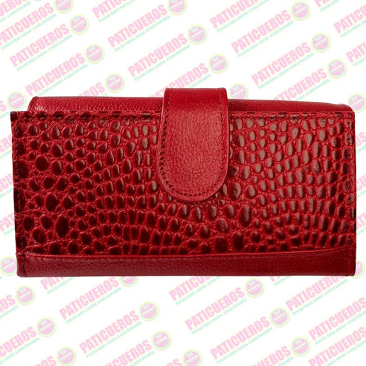 Billetera Cartera Monedero Cuero Genuino Dama Mujer embrague largo