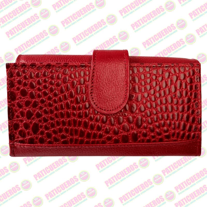 Billetera Cartera Monedero Cuero Genuino Dama Mujer embrague largo