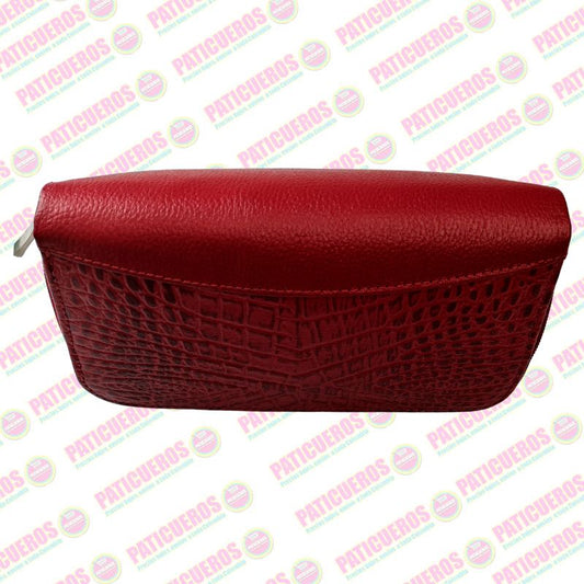 Billetera Cuero Bovino Colombiana Cremallera Cierre Mujer Dama Bolsillo Celular