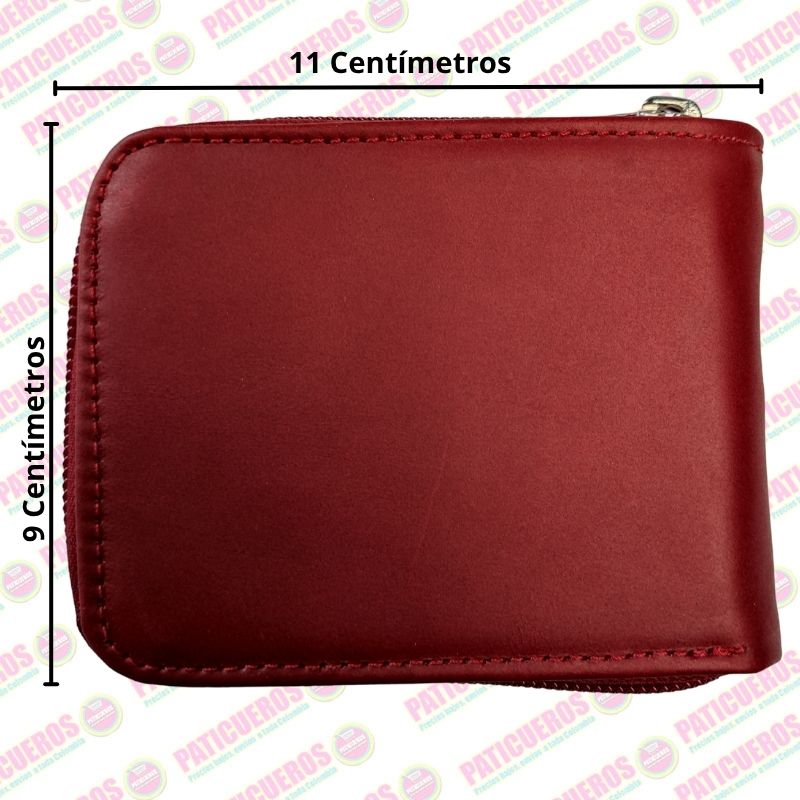Billetera Con Cremallera En Cuero Para Hombre Producto Colombiano