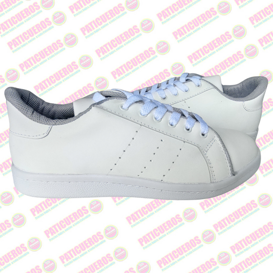 Tenis Zapatillas Colegial Cuero Blanco Envío 2 Días Toda Colombia Unisex