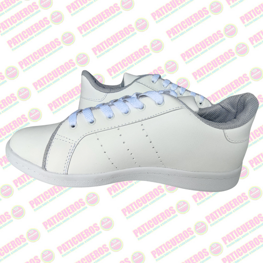 Tenis Zapatillas Colegial Cuero Blanco Envío 2 Días Toda Colombia Unisex