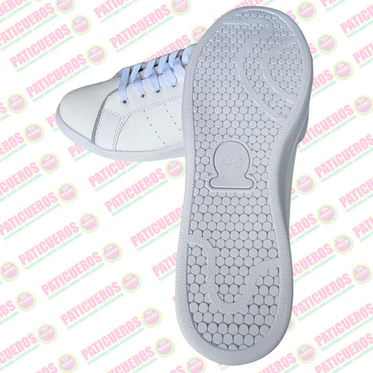 Tenis Zapatillas Colegial Cuero Blanco Envío 2 Días Toda Colombia Unisex