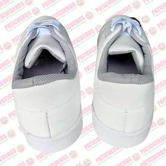 Tenis Zapatillas Colegial Cuero Blanco Envío 2 Días Toda Colombia Unisex