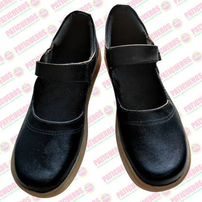 🎁 Envío gratis / Zapatos En Cuero Negro Estilo Mafalda Para Mujer