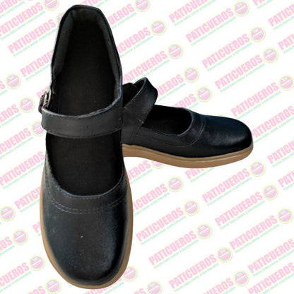 🎁 Envío gratis / Zapatos En Cuero Negro Estilo Mafalda Para Mujer