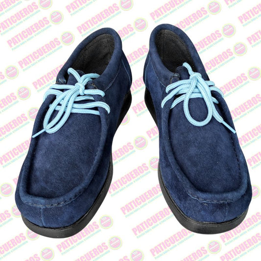 Bajo Pedido / Zapatos En Cuero Gamuza Negra Estilo Abuelo ¡Producto Colombiano!