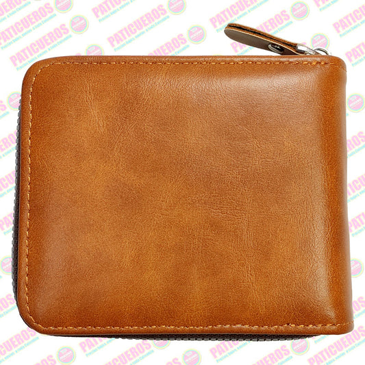 Billetera Con Cremallera De La Marca Menbence En Cuero PU Hombre