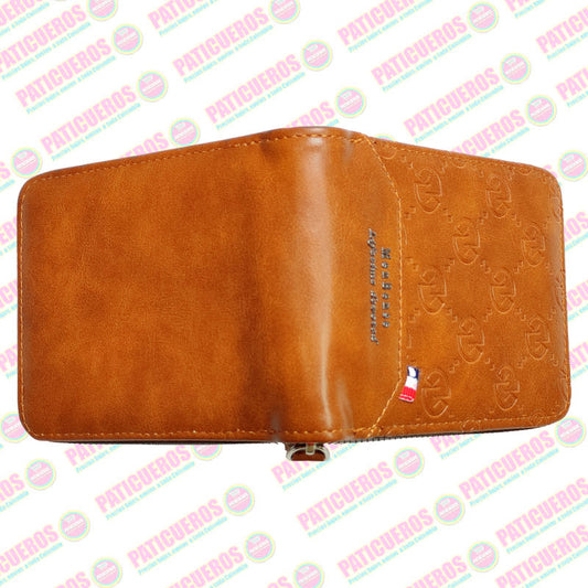 Billetera Con Cremallera De La Marca Menbence En Cuero PU Hombre