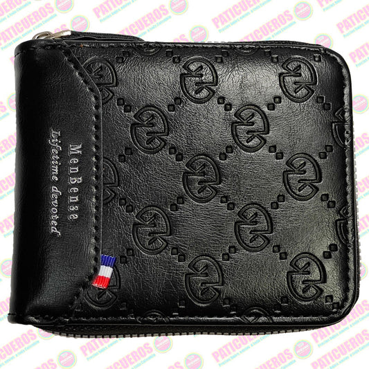 Billetera Con Cremallera De La Marca Menbence En Cuero PU Hombre