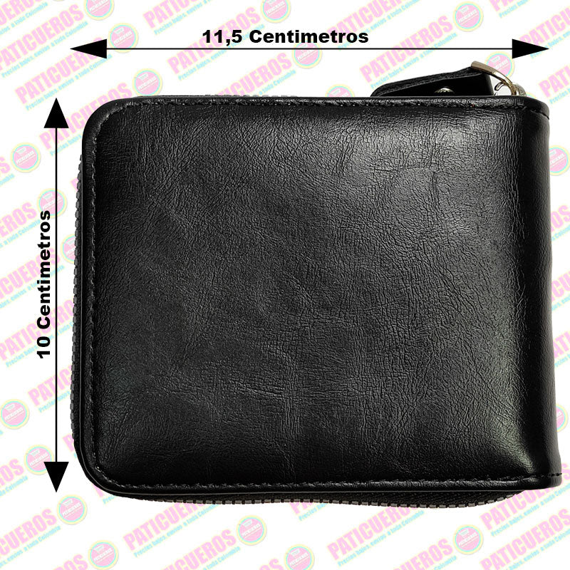 Billetera Con Cremallera De La Marca Menbence En Cuero PU Hombre