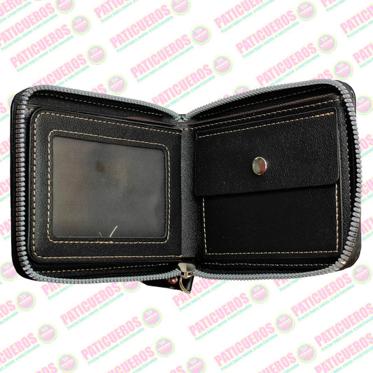 Billetera Con Cremallera De La Marca Menbence En Cuero PU Hombre