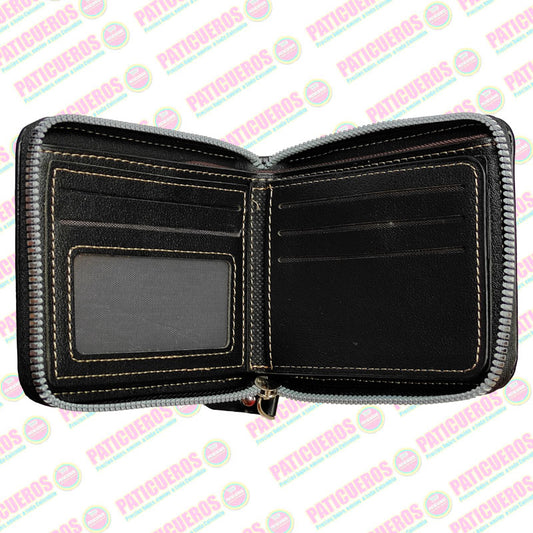 Billetera Con Cremallera De La Marca Menbence En Cuero PU Hombre