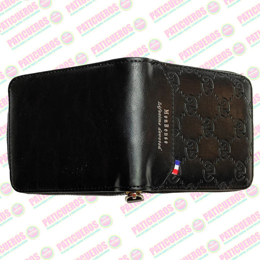Billetera Con Cremallera De La Marca Menbence En Cuero PU Hombre