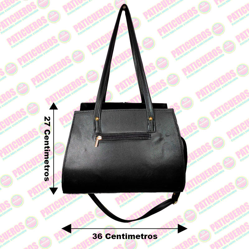 Bolso Diseño Liso De Material Sintético Con Asas Para Mujer Hecho En Colombia