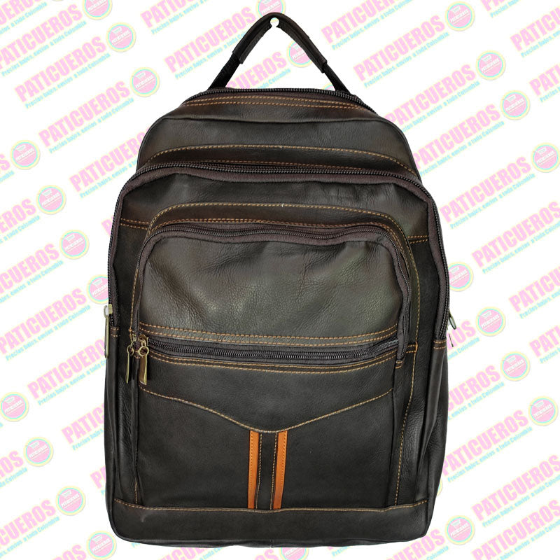 Morral En Cuero Genuino Para Portátil Unisex Producto 100% Colombiano