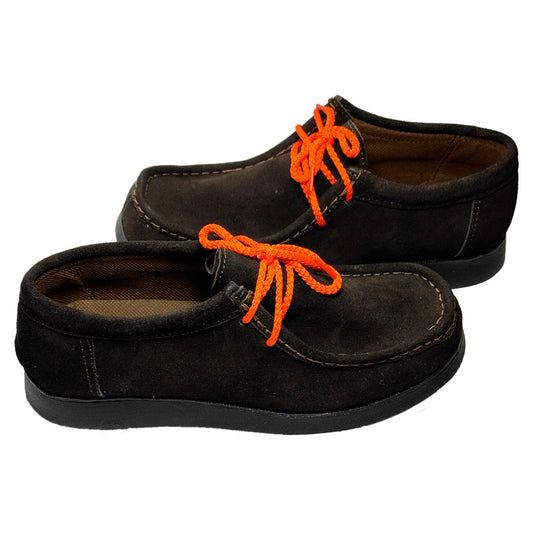 Bajo Pedido / Zapatos En Cuero Gamuza Negra Estilo Abuelo ¡Producto Colombiano!