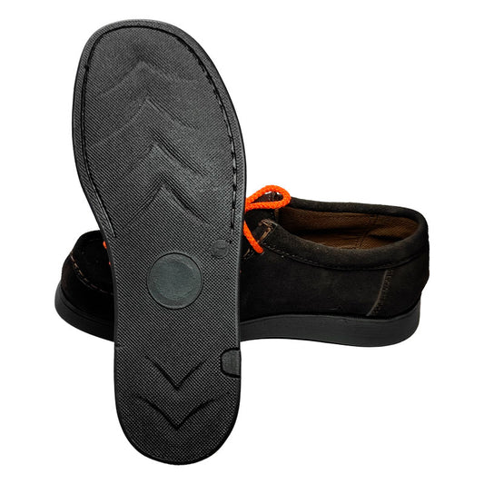 Bajo Pedido / Zapatos En Cuero Gamuza Negra Estilo Abuelo ¡Producto Colombiano!