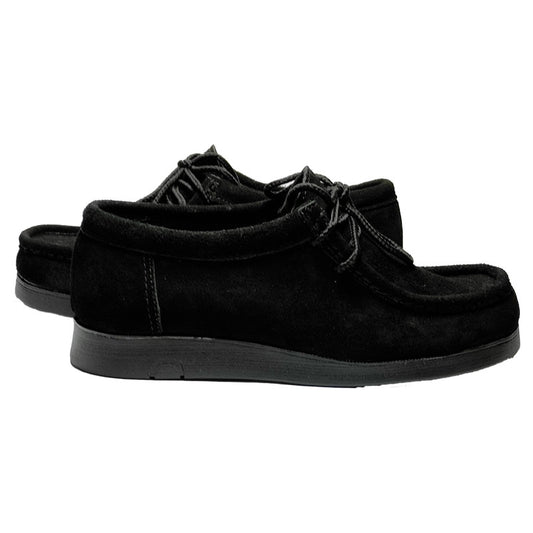 Bajo Pedido / Zapatos En Cuero Gamuza Negra Estilo Abuelo ¡Producto Colombiano!