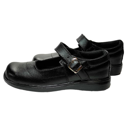 Zapatos En Cuero Negro Estilo Mafalda Para Mujer